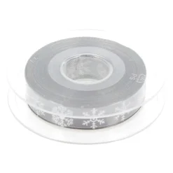 Online Cerf Dellier Ruban Flocons gris 15 mm (20 m)