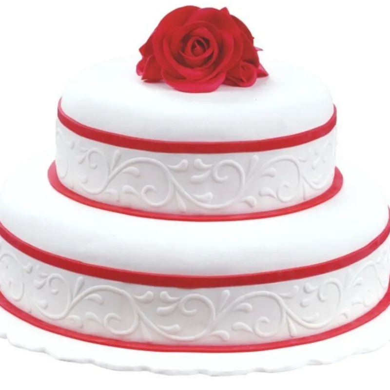 Best Cerf Dellier Ruban pâte à sucre blanc arabesques (1,25 m)