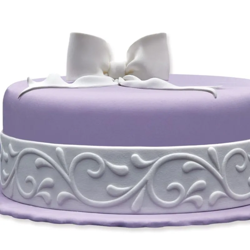 Best Cerf Dellier Ruban pâte à sucre blanc arabesques (1,25 m)