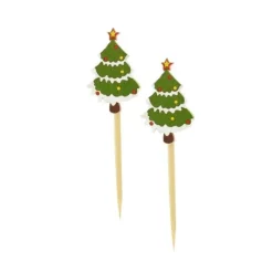 Clearance Cerf Dellier Sapin de Noël décoré sur pique (x50)