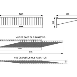 New Cerf Dellier Séchoir inox mural pour toiles à couches 24 barres 1,5 m
