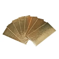 Clearance Cerf Dellier Semelles à bûche carton or, bords droits (x50)