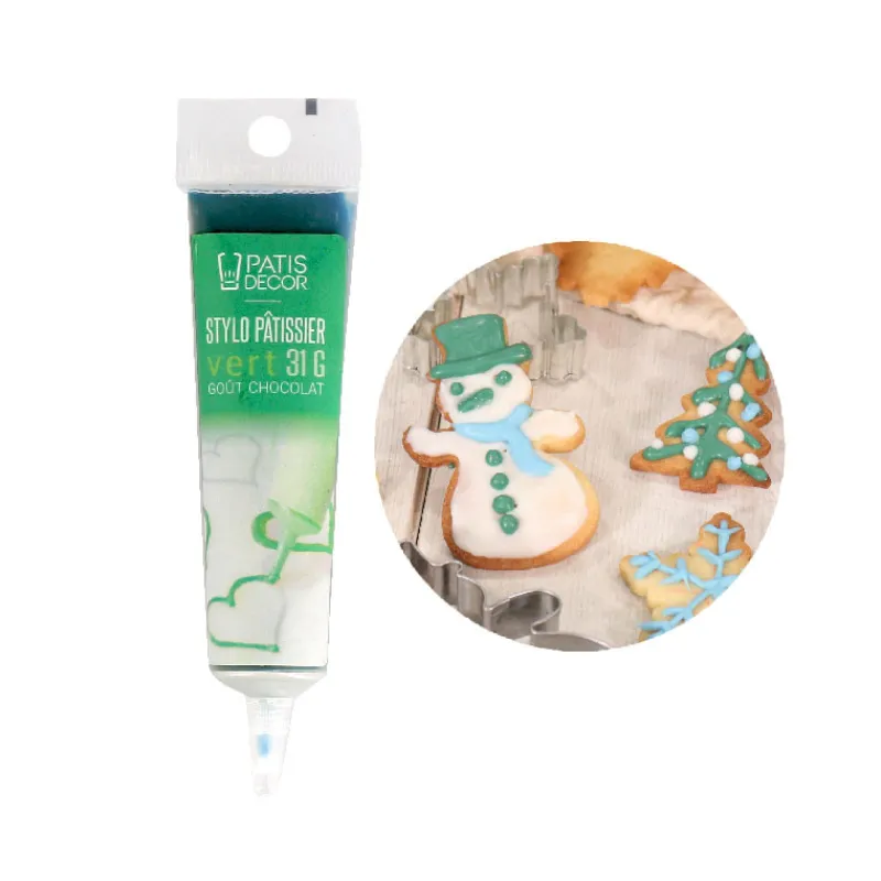 Discount Cerf Dellier Stylo pâtissier vert goût chocolat Patisdécor