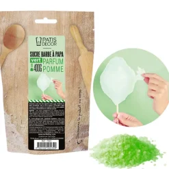 Outlet Cerf Dellier Sucre barbe à papa Pomme verte 400 g