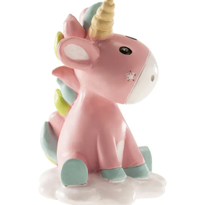 Outlet Cerf Dellier Sujet de baptême licorne rose 10 cm