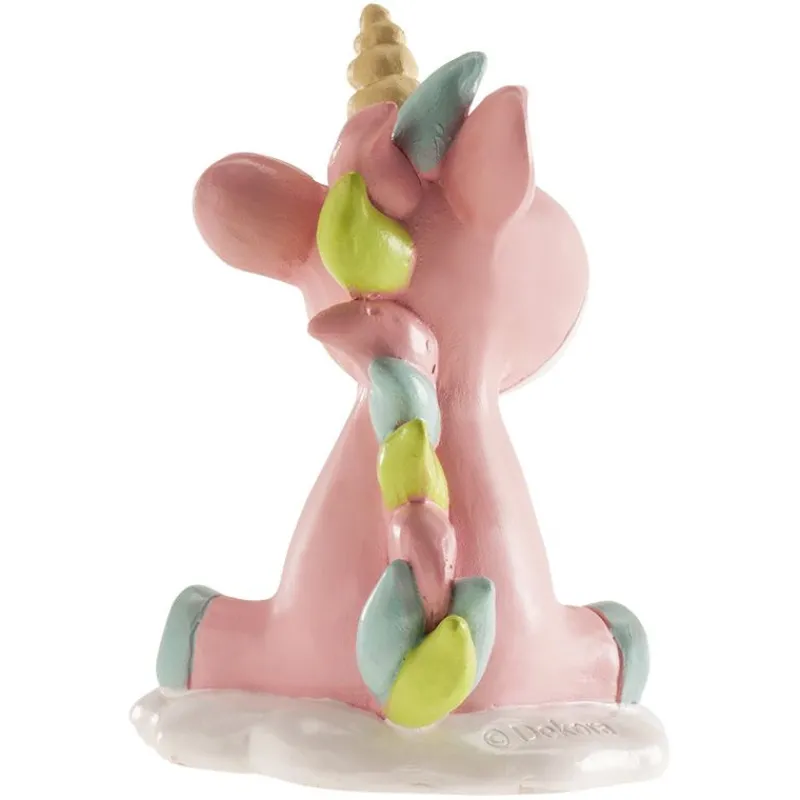 Outlet Cerf Dellier Sujet de baptême licorne rose 10 cm