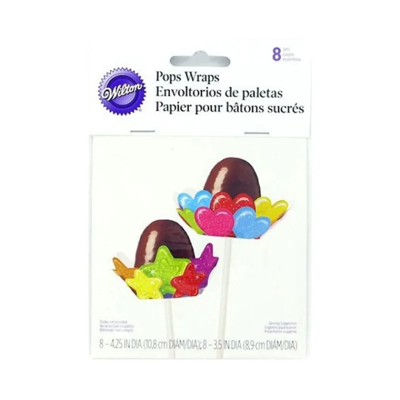 Best Cerf Dellier Support à cake pops coeurs étoiles Wilton (x8)