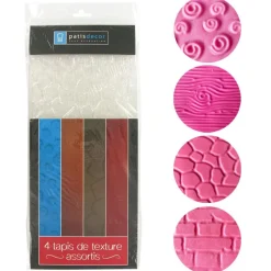 Hot Cerf Dellier Tapis texture assortis (x4)