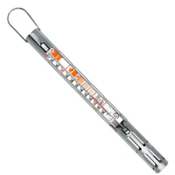 New Cerf Dellier Thermomètre confiseur gaine inox +80 +200°C avec zones couleurs