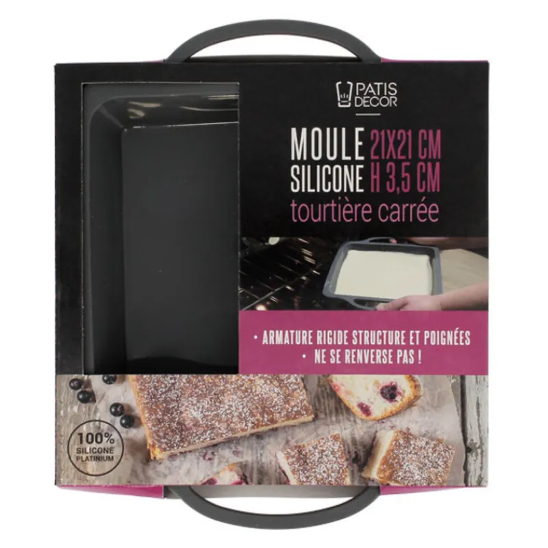 Best Cerf Dellier Tourtière en Silicone 21 x 21 cm