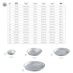 Hot Cerf Dellier Tourtières jetables en aluminium (x100)