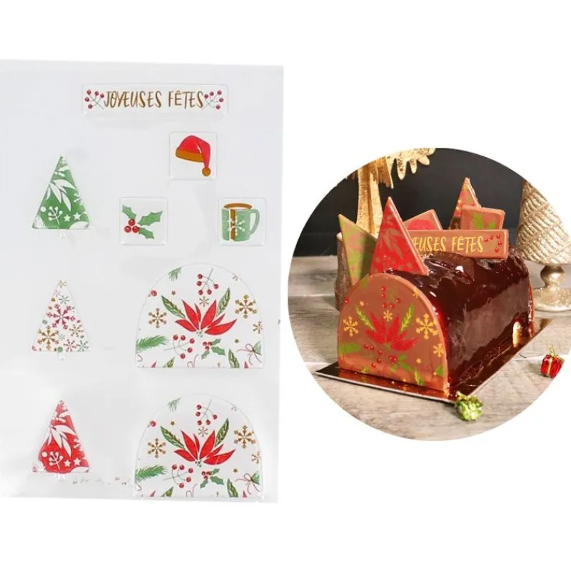 Cerf Dellier Transfert chocolat thème Noël classique