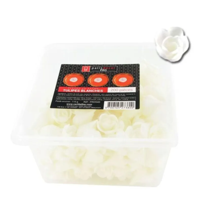 Online Cerf Dellier Tulipes blanches en azyme (x200)