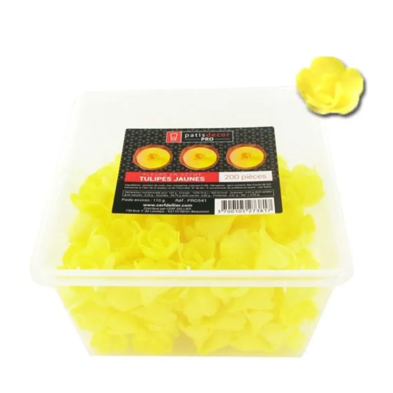 Cerf Dellier Tulipes jaunes en azyme (x200)