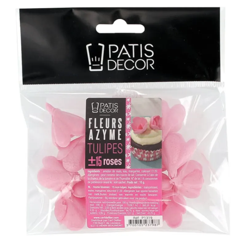 Outlet Cerf Dellier Tulipes roses en azyme (x15)