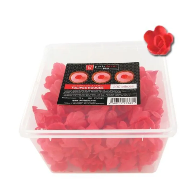 Discount Cerf Dellier Tulipes rouges en azyme (x200)