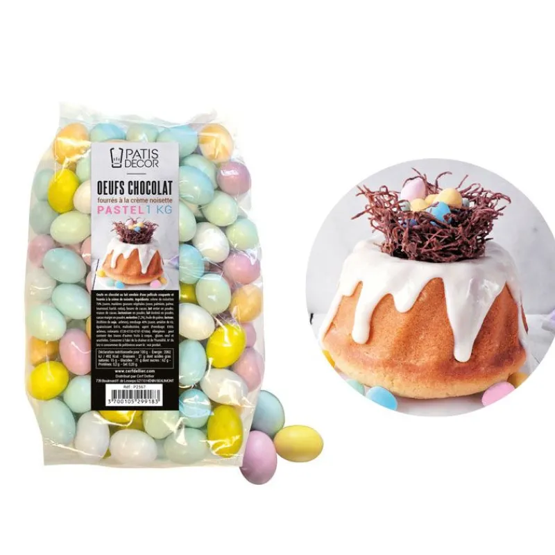 Sale Cerf Dellier Œufs de caille en chocolat fourrés pastel 1 kg
