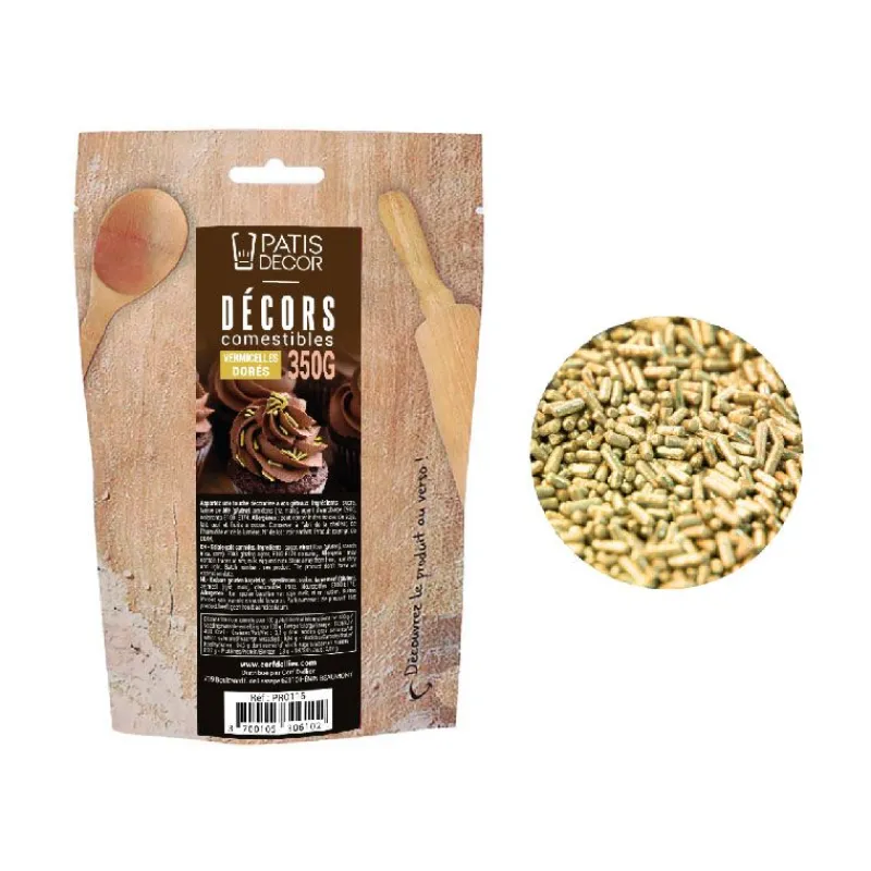 Best Cerf Dellier Vermicelles comestibles dorés 350 g